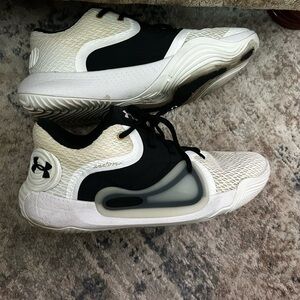 Under Armour Black and White Athletic Shoes